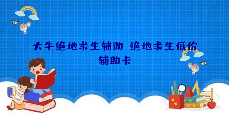 大牛绝地求生辅助、绝地求生低价辅助卡
