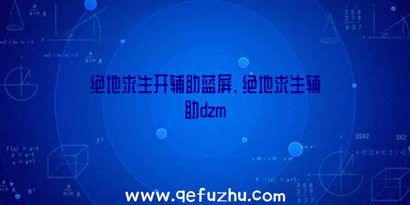 绝地求生开辅助蓝屏、绝地求生辅助dzm