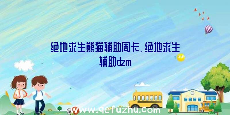 绝地求生熊猫辅助周卡、绝地求生辅助dzm