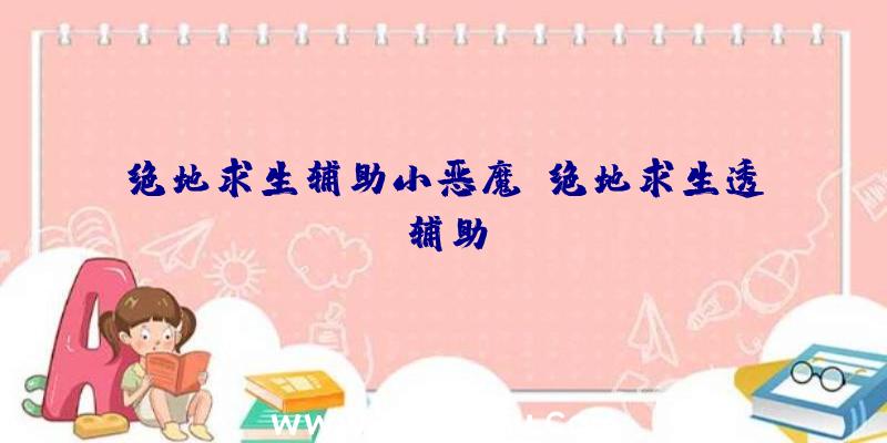 绝地求生辅助小恶魔、绝地求生透辅助