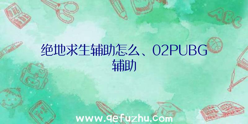 绝地求生辅助怎么、02PUBG辅助