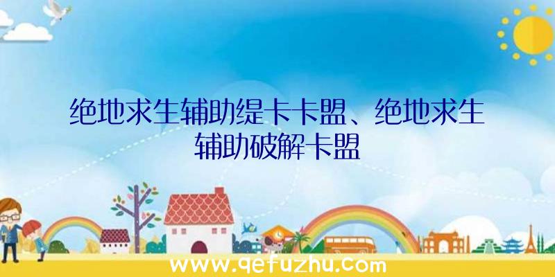 绝地求生辅助缇卡卡盟、绝地求生辅助破解卡盟
