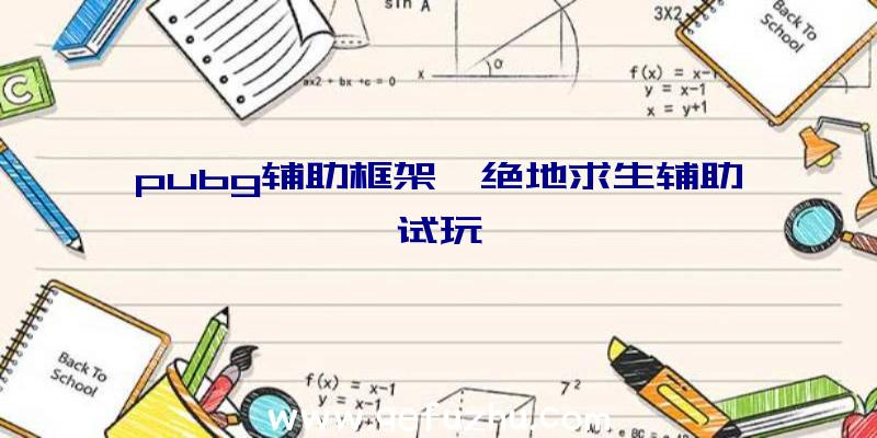 pubg辅助框架、绝地求生辅助试玩