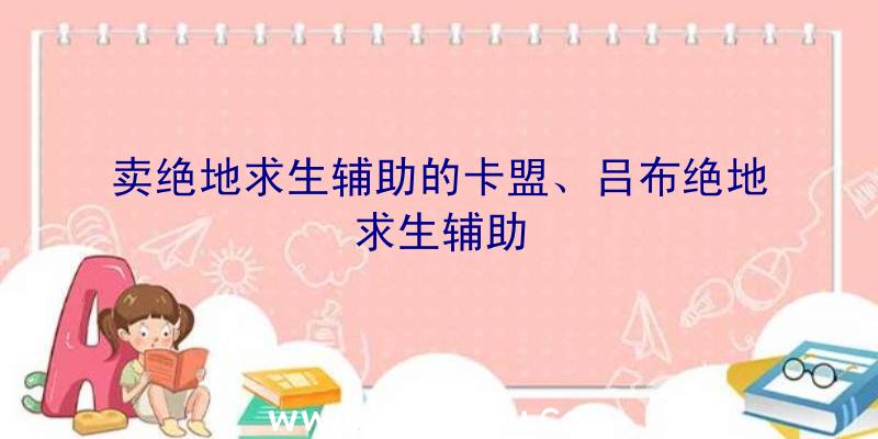 卖绝地求生辅助的卡盟、吕布绝地求生辅助