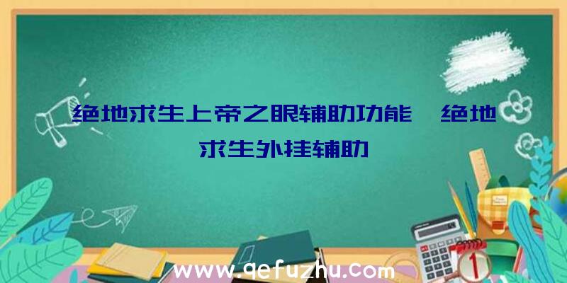 绝地求生上帝之眼辅助功能、绝地求生外挂辅助