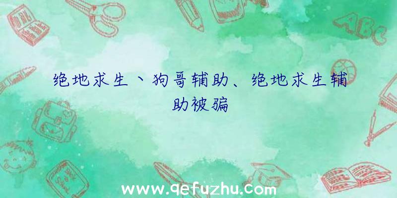 绝地求生丶狗哥辅助、绝地求生辅助被骗