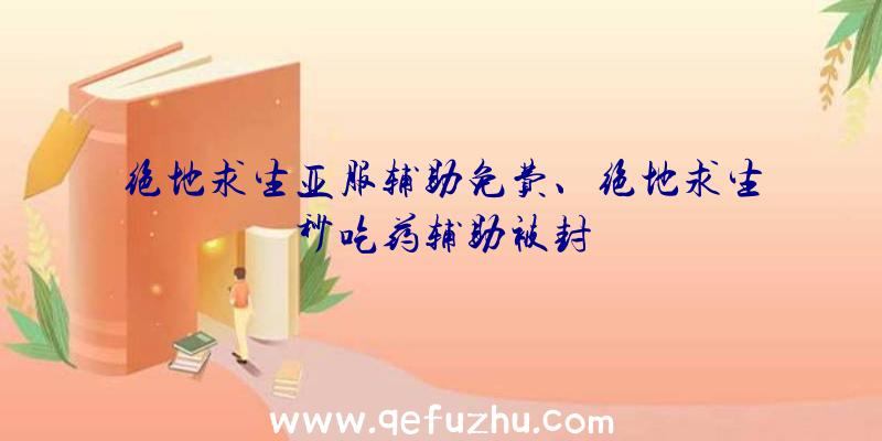 绝地求生亚服辅助免费、绝地求生秒吃药辅助被封