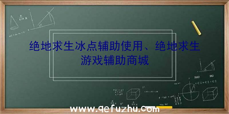 绝地求生冰点辅助使用、绝地求生游戏辅助商城