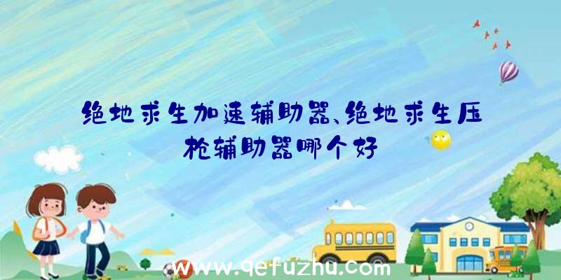 绝地求生加速辅助器、绝地求生压枪辅助器哪个好