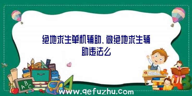 绝地求生单机辅助、做绝地求生辅助违法么