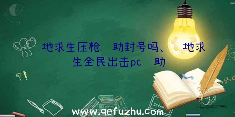 绝地求生压枪辅助封号吗、绝地求生全民出击pc辅助