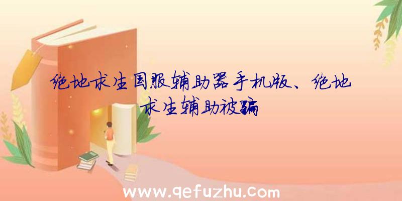 绝地求生国服辅助器手机版、绝地求生辅助被骗