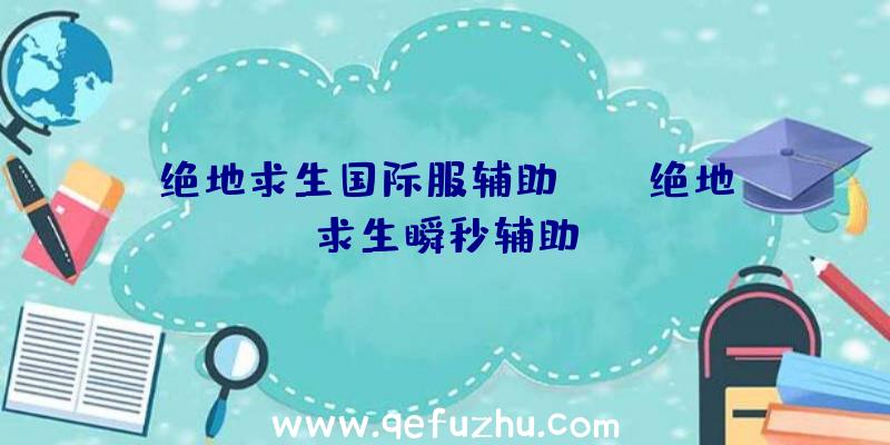 绝地求生国际服辅助mvp、绝地求生瞬秒辅助