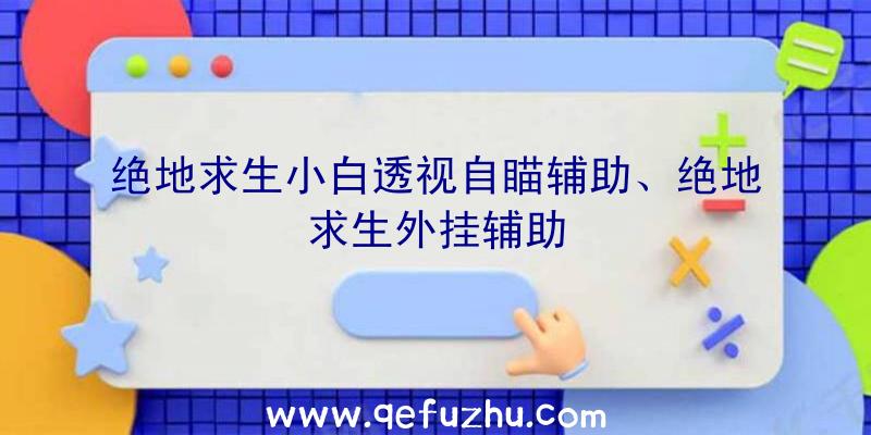 绝地求生小白透视自瞄辅助、绝地求生外挂辅助