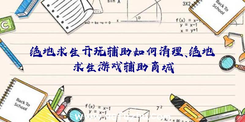 绝地求生开玩辅助如何清理、绝地求生游戏辅助商城