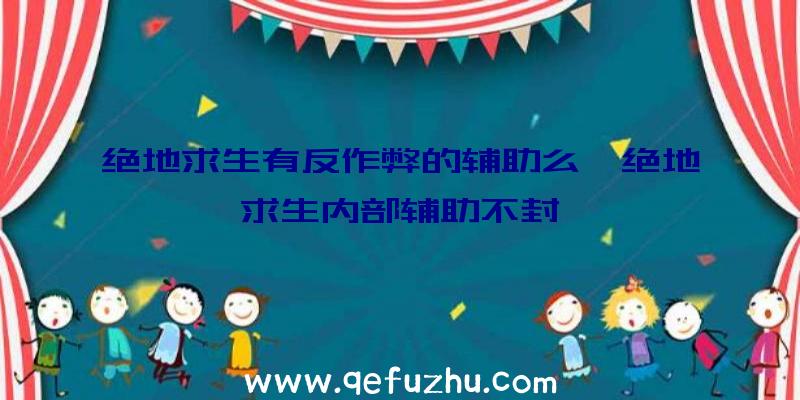 绝地求生有反作弊的辅助么、绝地求生内部辅助不封