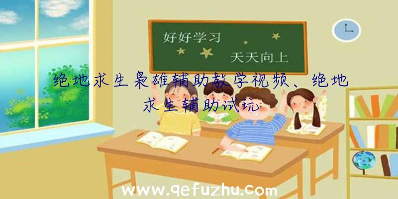 绝地求生枭雄辅助教学视频、绝地求生辅助试玩