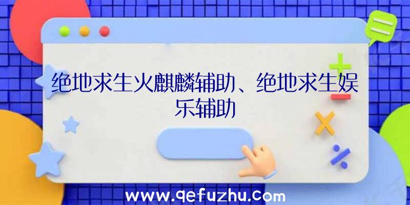 绝地求生火麒麟辅助、绝地求生娱乐辅助