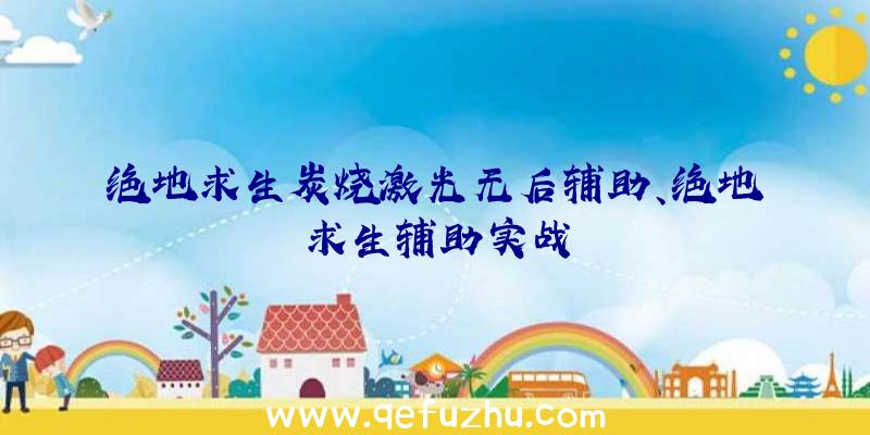 绝地求生炭烧激光无后辅助、绝地求生辅助实战
