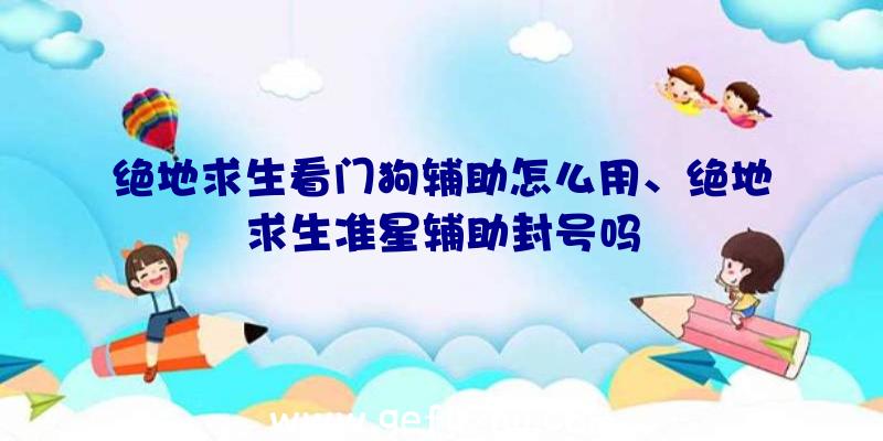 绝地求生看门狗辅助怎么用、绝地求生准星辅助封号吗