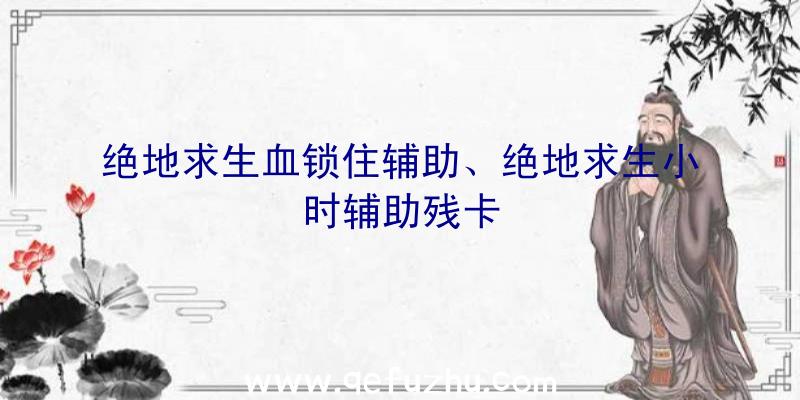 绝地求生血锁住辅助、绝地求生小时辅助残卡