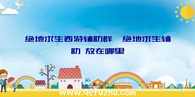 绝地求生西游辅助群、绝地求生辅助