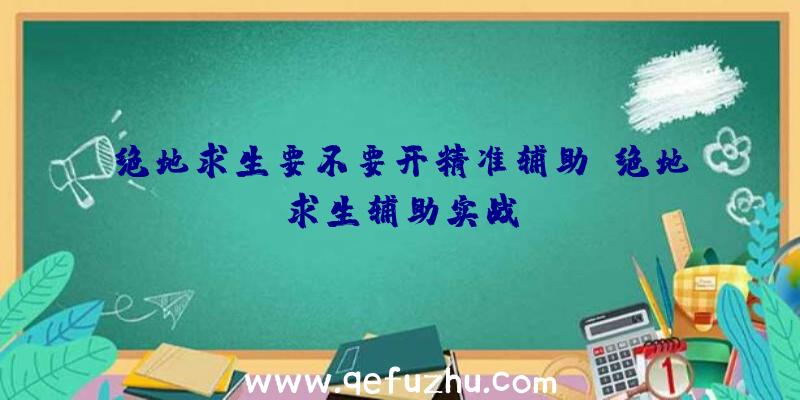 绝地求生要不要开精准辅助、绝地求生辅助实战