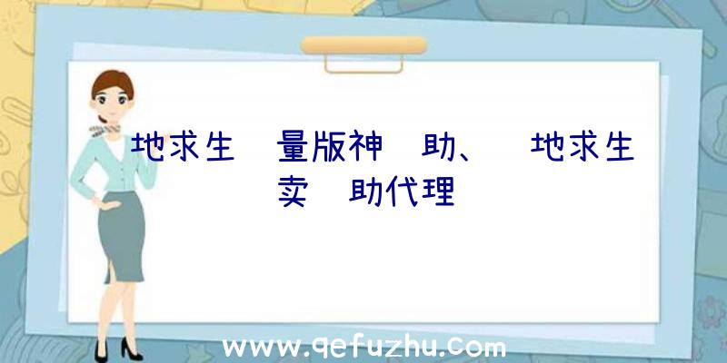 绝地求生轻量版神辅助、绝地求生卖辅助代理