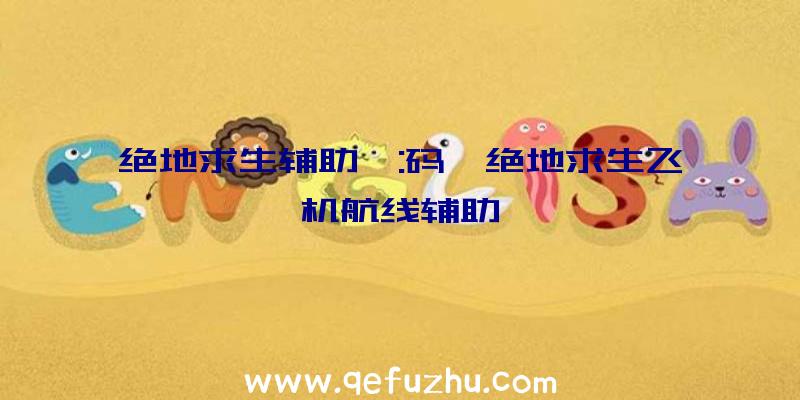 绝地求生辅助丿:码、绝地求生飞机航线辅助
