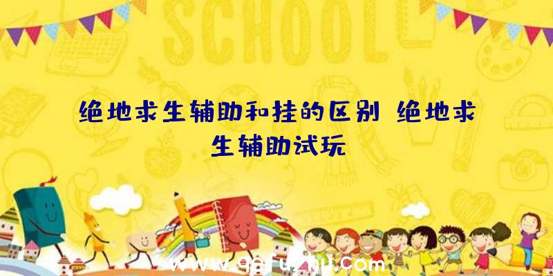 绝地求生辅助和挂的区别、绝地求生辅助试玩