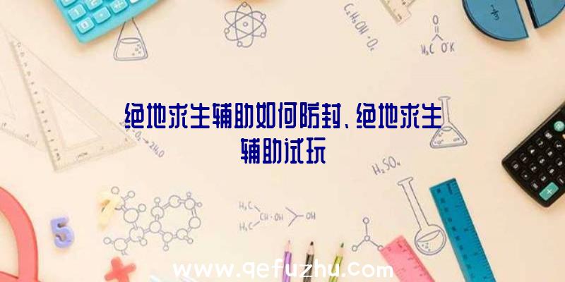 绝地求生辅助如何防封、绝地求生辅助试玩