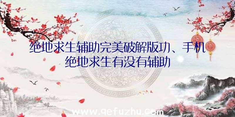 绝地求生辅助完美破解版功、手机绝地求生有没有辅助
