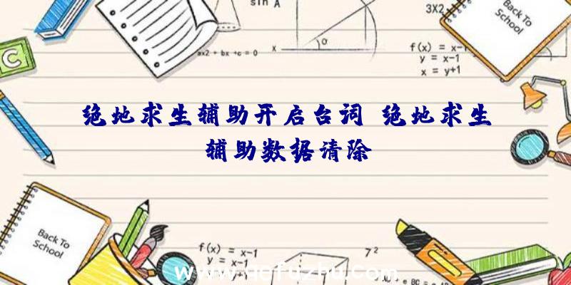 绝地求生辅助开启台词、绝地求生辅助数据清除