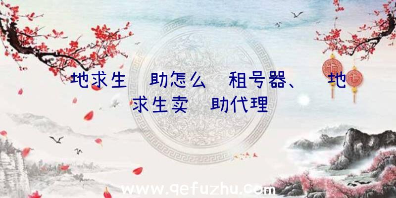 绝地求生辅助怎么过租号器、绝地求生卖辅助代理