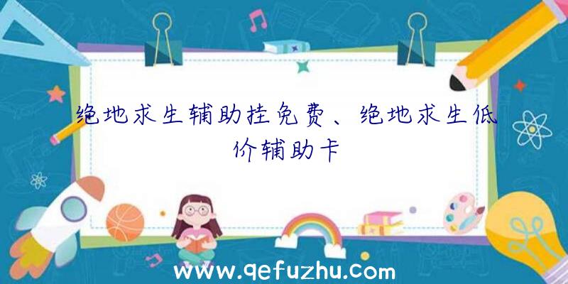 绝地求生辅助挂免费、绝地求生低价辅助卡