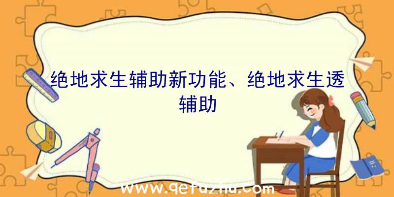 绝地求生辅助新功能、绝地求生透辅助