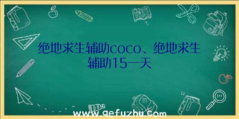 绝地求生辅助coco、绝地求生辅助15一天
