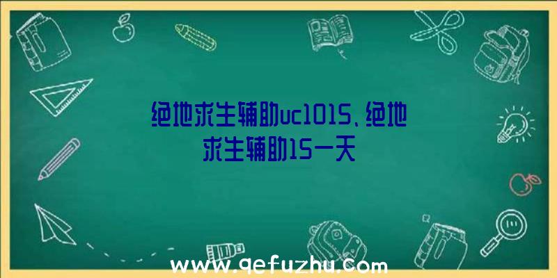 绝地求生辅助uc1015、绝地求生辅助15一天