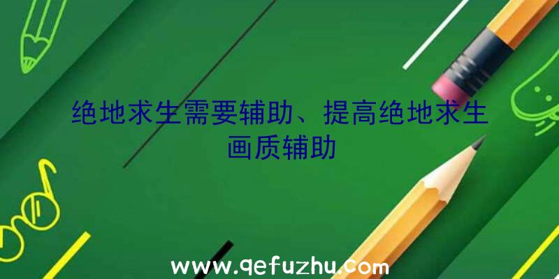 绝地求生需要辅助、提高绝地求生画质辅助