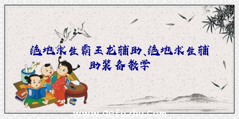绝地求生霸王龙辅助、绝地求生辅助装备教学