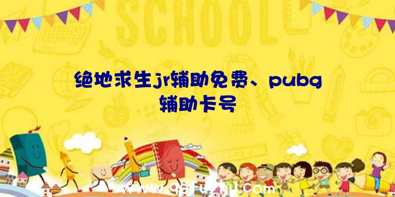 绝地求生jr辅助免费、pubg辅助卡号