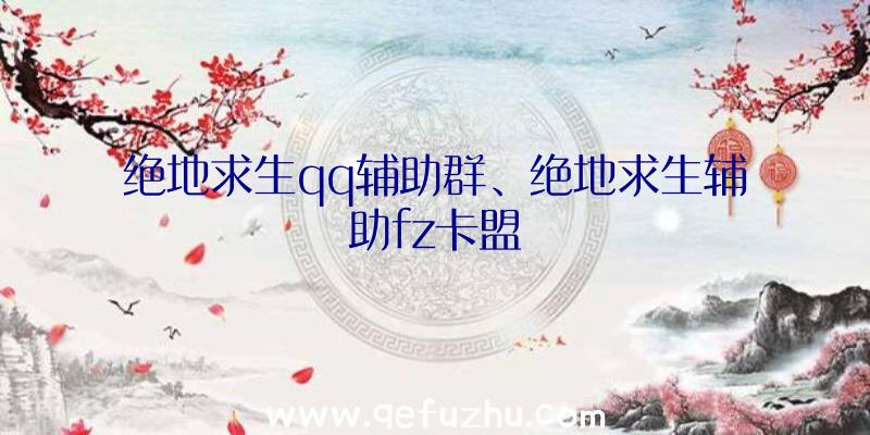 绝地求生qq辅助群、绝地求生辅助fz卡盟