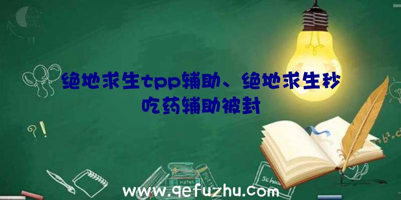 绝地求生tpp辅助、绝地求生秒吃药辅助被封