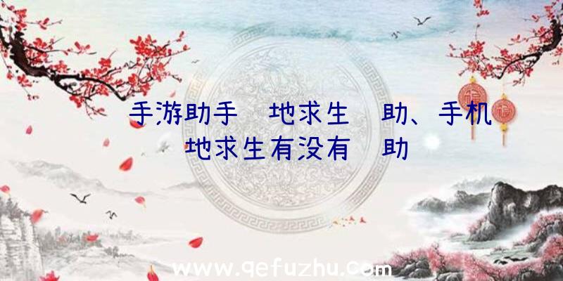 腾讯手游助手绝地求生辅助、手机绝地求生有没有辅助