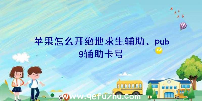 苹果怎么开绝地求生辅助、pubg辅助卡号