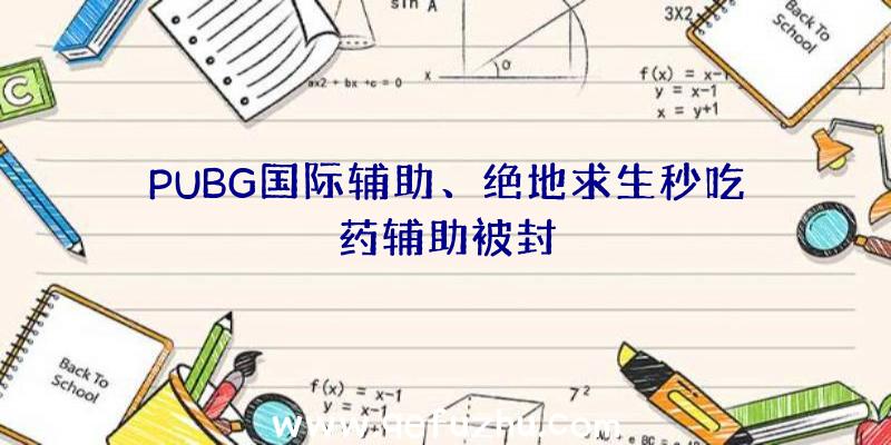 PUBG国际辅助、绝地求生秒吃药辅助被封