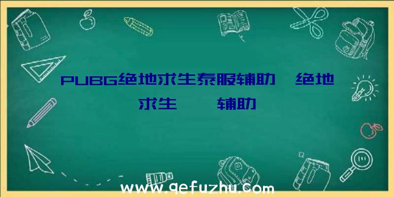PUBG绝地求生泰服辅助、绝地求生迪迦辅助