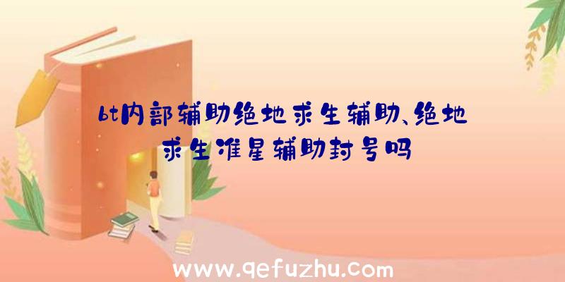 bt内部辅助绝地求生辅助、绝地求生准星辅助封号吗