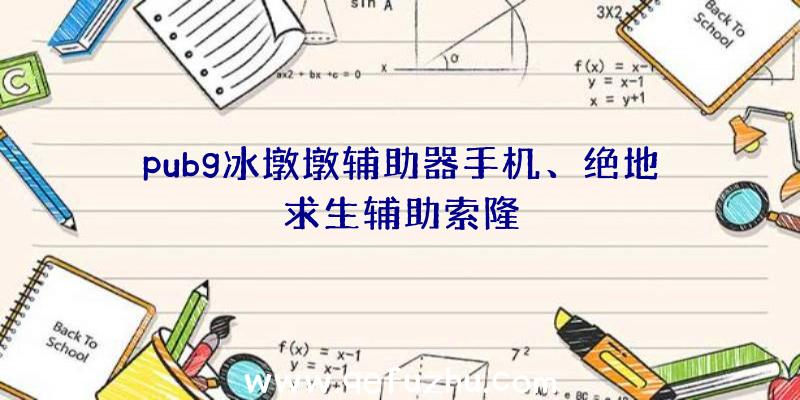 pubg冰墩墩辅助器手机、绝地求生辅助索隆