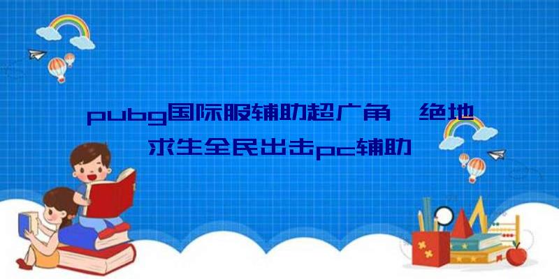 pubg国际服辅助超广角、绝地求生全民出击pc辅助
